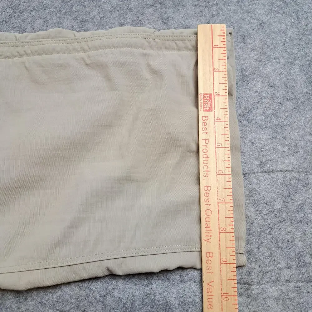 The North Face Pants Mens XL Tan Nylon Hiking Cargo Integrated Belt Outdoor